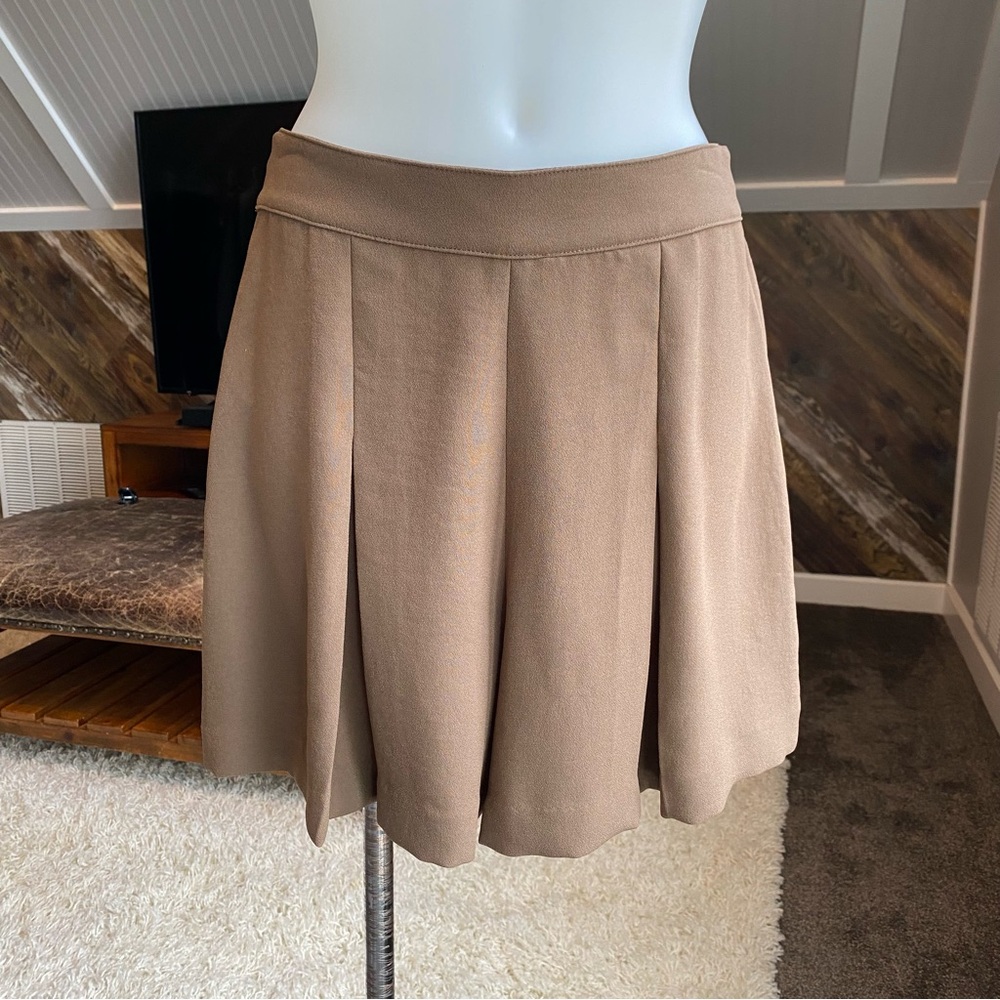 SPANX Tan Pleated Shorts